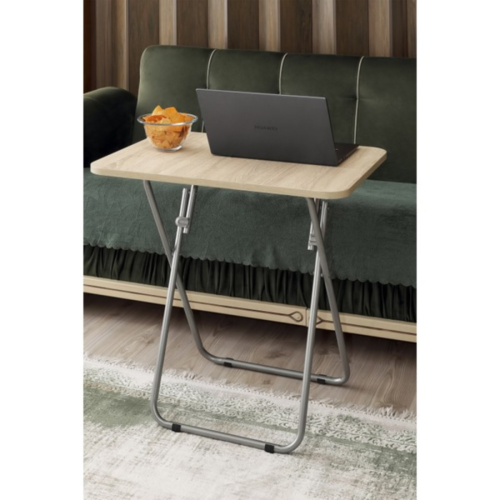 Woodhub Dikdörtgen Flower 40 x 60CM Katlanabilir Masa Katlanır Balkon Piknik Ders Laptop Sehpası - Sonoma P - 0 Orta Sehpa Fiyatı