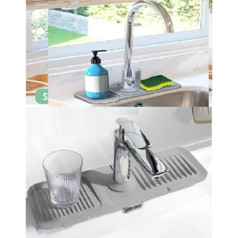 Woodhub Elastik Mutfak Banyo Musluk Matı Düzenleyici Kaydırmaz Taban Organizer Lavabo Kenar Matı - 0 - Çok Renkli Ofis Askılığı Fiyatı