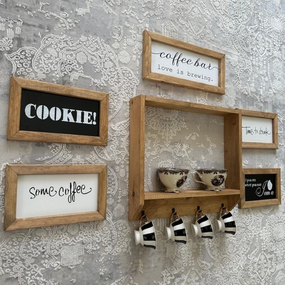 Woodhub Gerçek Ahşap Kahve Köşesi - 0 - Kahverengi Poster Fiyatı