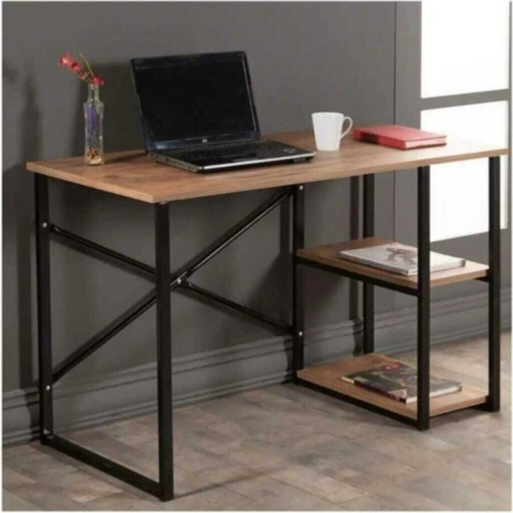 Woodhub Metal Çalışma Masası Ceviz Renk Bilgisayar ve Laptop Masası Çalışma Ofis Masası Kahverengi 60 cm Mo - 0 Çalışma Masası Fiyatı