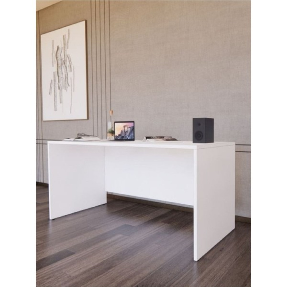 Woodhub Modern 140X60 Çalışma Masası Bilgisayar ve Laptop Masası Ofis Masası Ders Masası Beyaz 140 cm Moder - 0 Çalışma Masası Fiyatı
