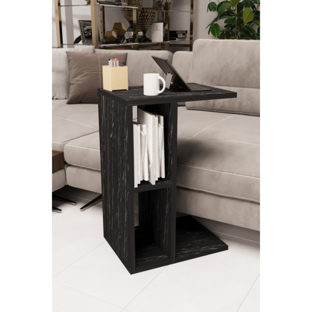 Woodhub Modern Yan Sehpa Komodin C Sehpa Koltuk Sehpası Orta Sehpa Çay Sehpası Servis Sehpası Laptop Masası - 0 - Siyah Yan Sehpa Fiyatı