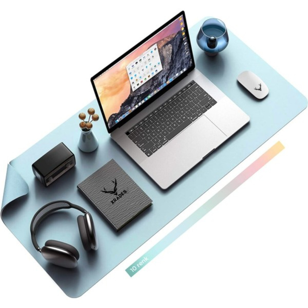 Woodhub Resmi Distribütör Garantili Deri Mousepad Laptop Bilgisayar Için Geniş Gaming Masa Matı Deri Mouse - Lacivert Mouse Pad Fiyatı