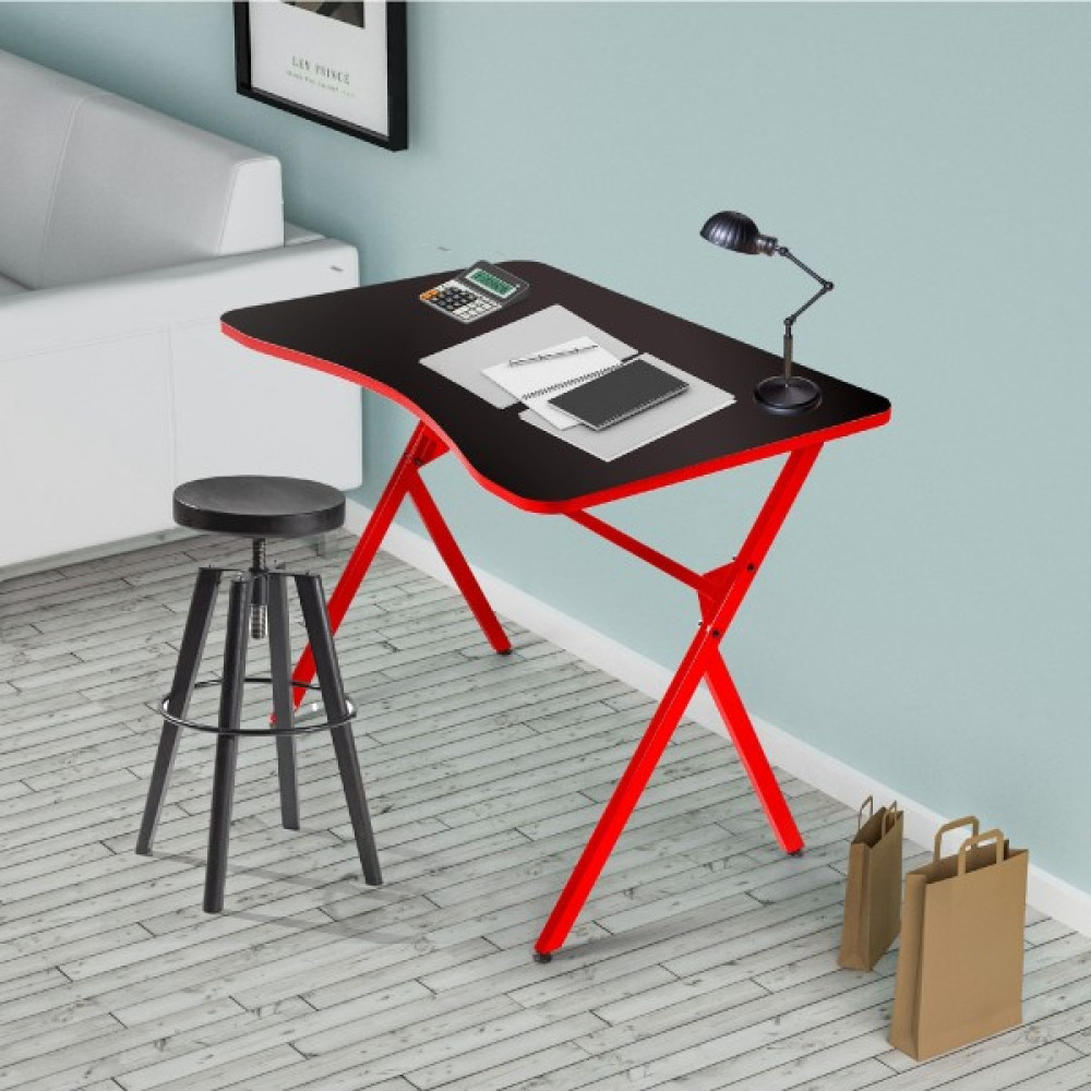 Woodhub Siyah Ayarlı Ayaklı Çalışma Masası Oyuncu Bilgisayar Masası Laptop Sehpası - Kırmızı 72 cm 90 cm 60 - 0 Bilgisayar Masası Fiyatı