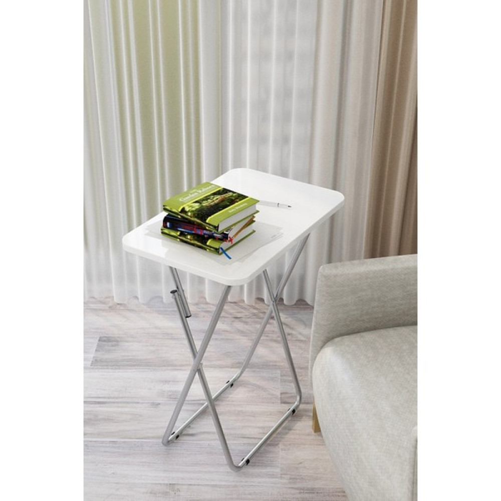 Woodhub Suntalam Flower 40 x 60CM Katlanabilir Masa Katlanır Balkon Piknik Ders Laptop Sehpası - Beyaz Dikd - 0 Orta Sehpa Fiyatı