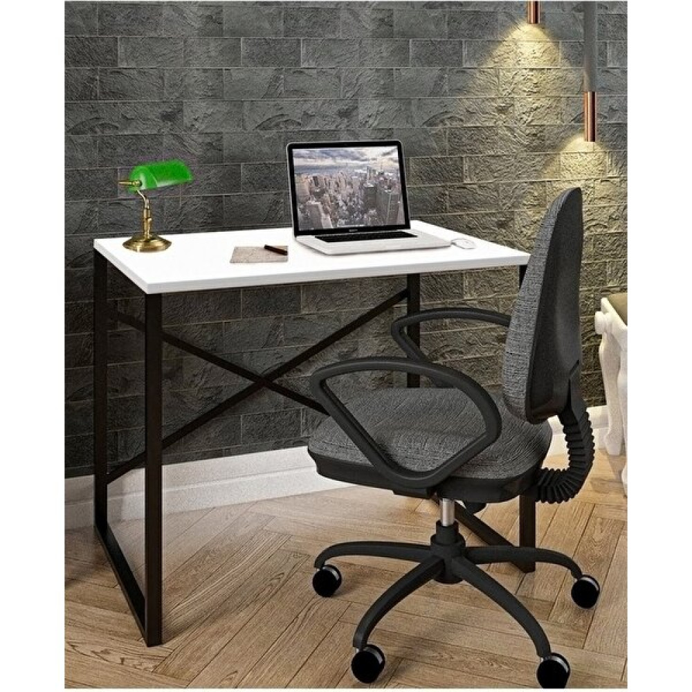 Woodhub Suntalam Metal Çalışma Masası Laptop Bilgisayar Masası Ofis Masası 90X60 cm Beyaz 70 cm 52 cm Beyaz - 0 Çalışma Masası Fiyatı