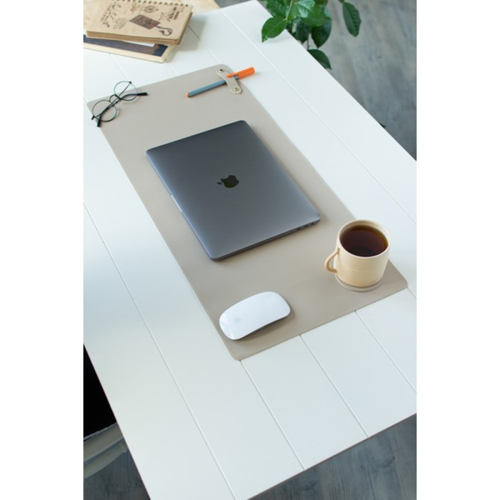 Woodhub Yok Krem Pu Deri Laptop Bilgisayar Için Geniş Gamings Masa Matı Mouse Pad Sümen+ Bardak Altlığı Ev - Adrenalin Mavi Mouse Pad Fiyatı