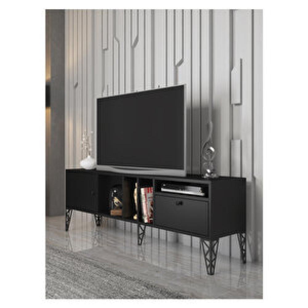 Wood’n Love Cercei 160cm Tv-siyah/siyah Tv Ünitesi / Sehpası Fiyatı