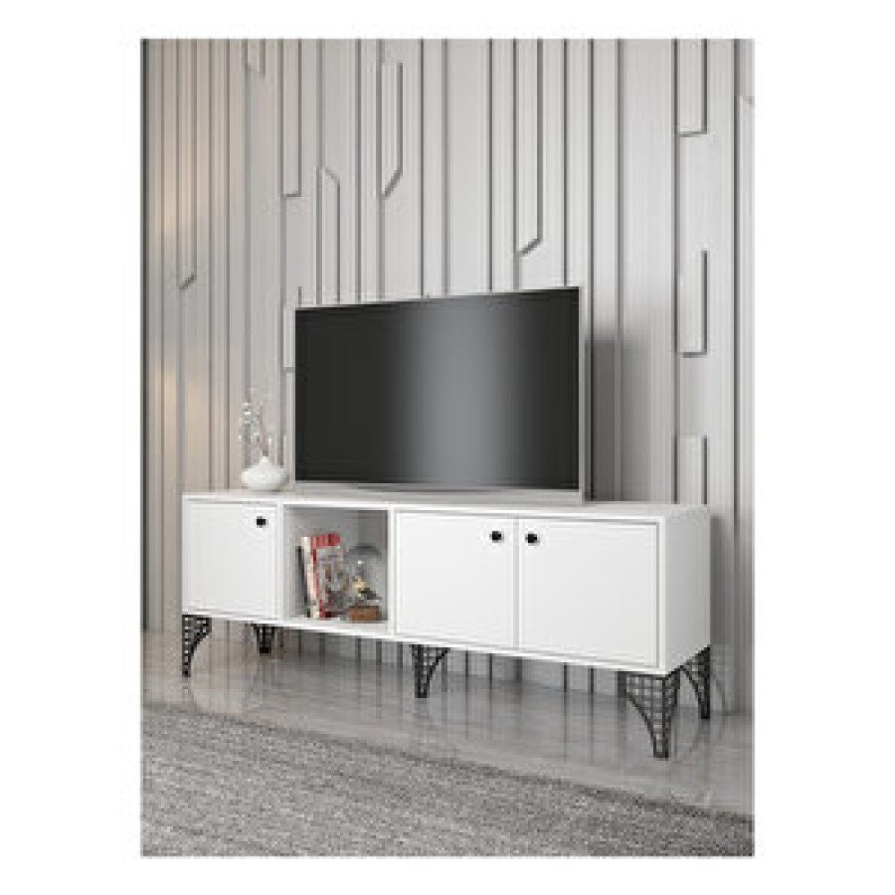 Wood’n Love Hira 160cm Tv-beyaz/siyah Tv Ünitesi / Sehpası Fiyatı