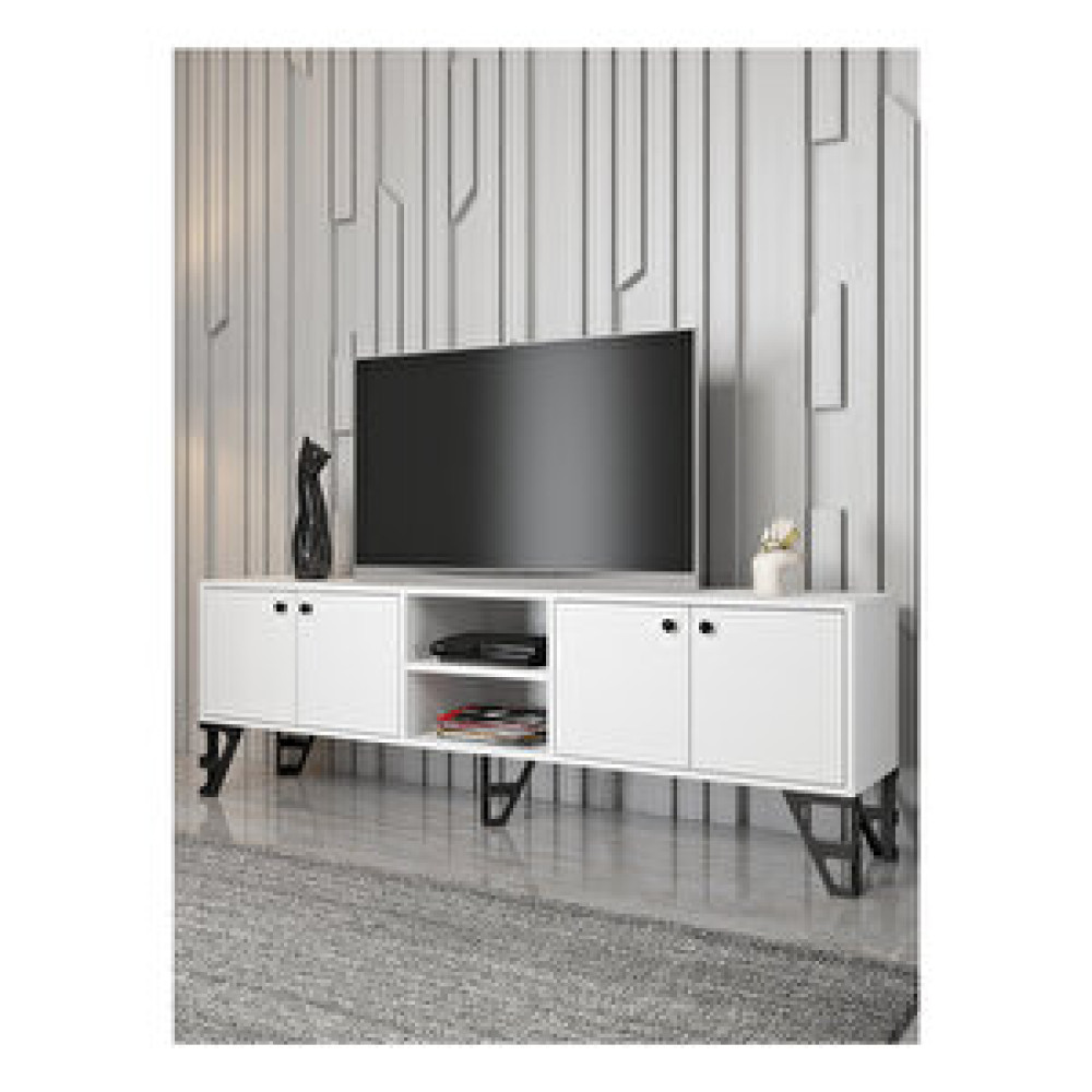 Wood’n Love Sofia 180cm Tv-beyaz/siyah Tv Ünitesi / Sehpası Fiyatı