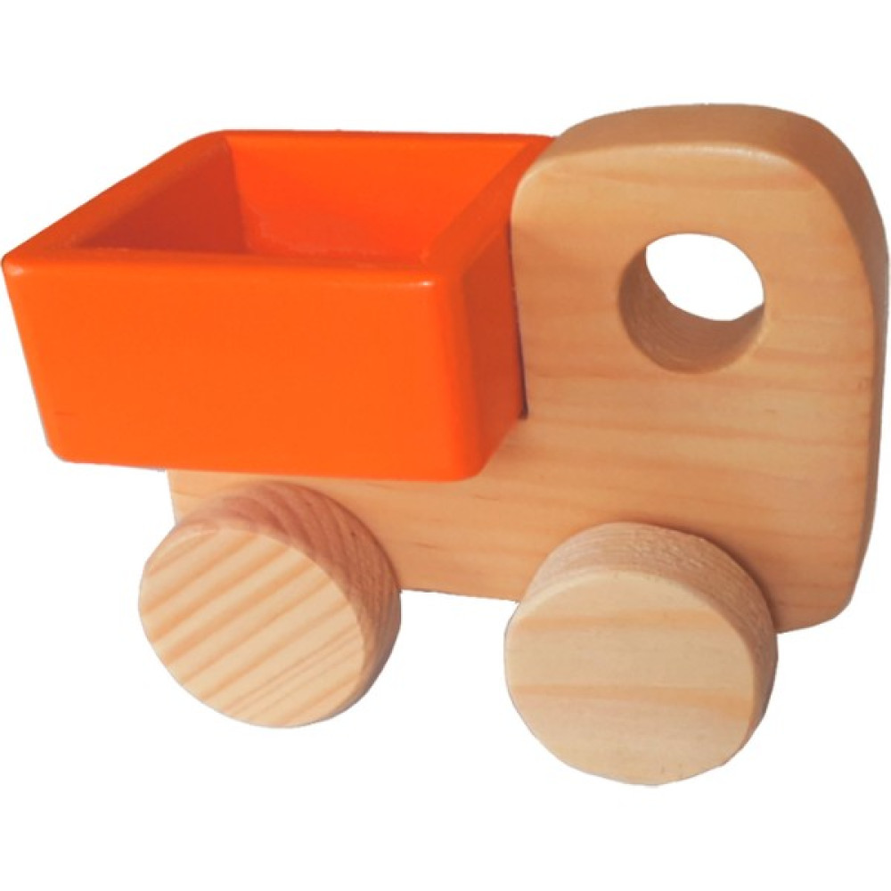 Woodnjoy Hareketli Ahşap Mini Kamyonet - Turuncu Bebek Oyuncakları Fiyatı