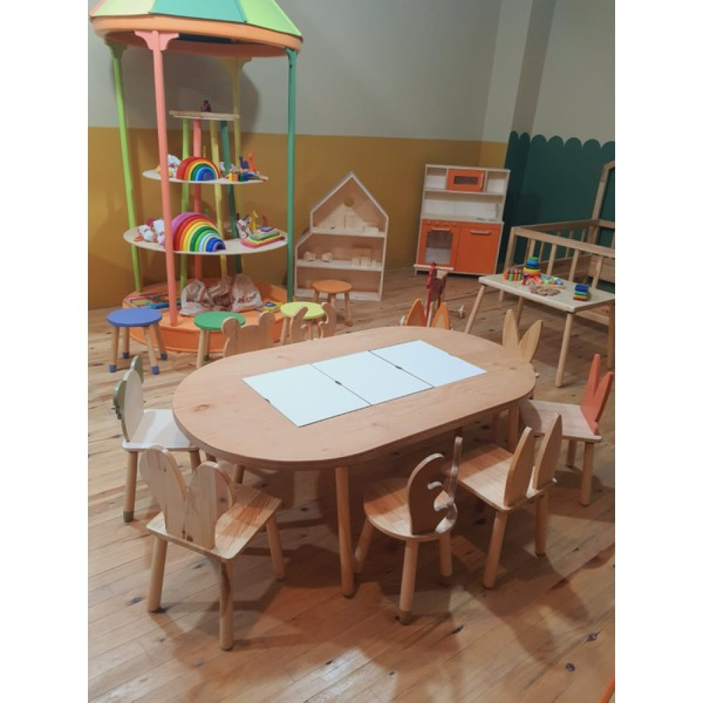 Woodnjoy Oval Grup Duyusal Etkinlik Masası - Açık Kahverengi Bebek Oyuncakları Fiyatı