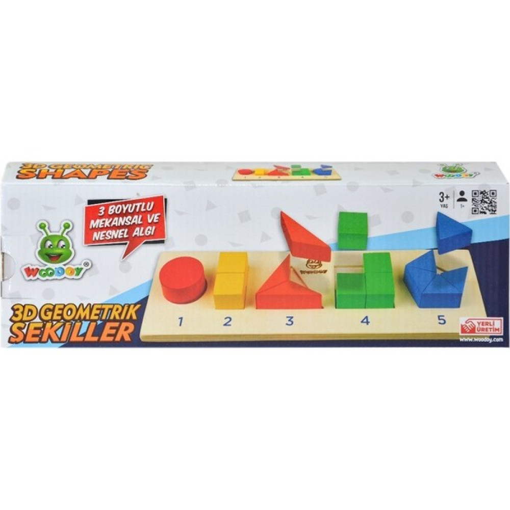 Woodoy 125 3D Yapboz Geometrik Şekiller Bultak Bebek Oyuncakları Fiyatı