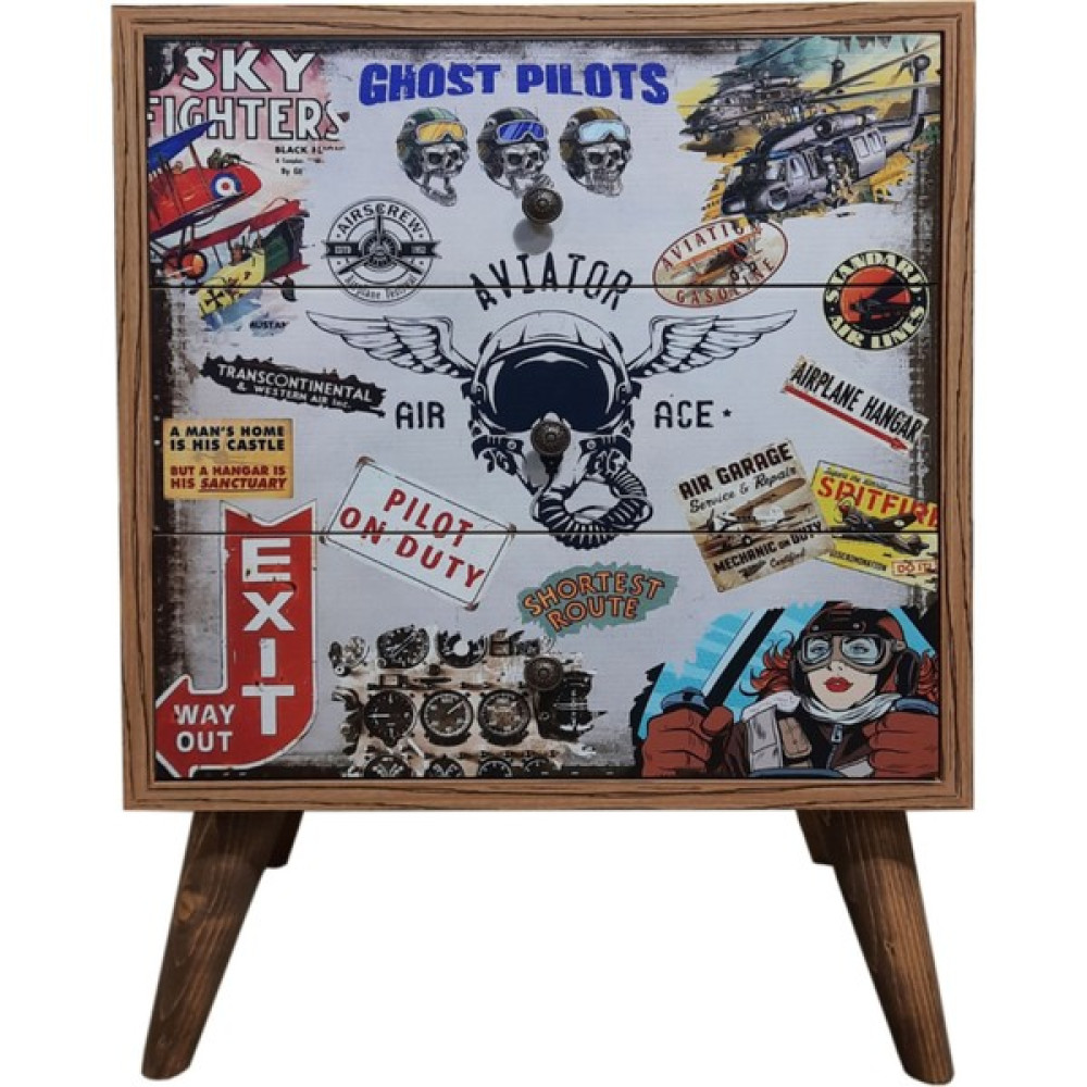 Woodshop Türkiye Havacılar ve Pilotlara Özel Üç Çekmeceli Şifonyer, Komidin, Vintage & Retro Mobilyalar, Garaj Dekor, Endüstriyel Loft Tasarım Dola... Şifonyer Fiyatı