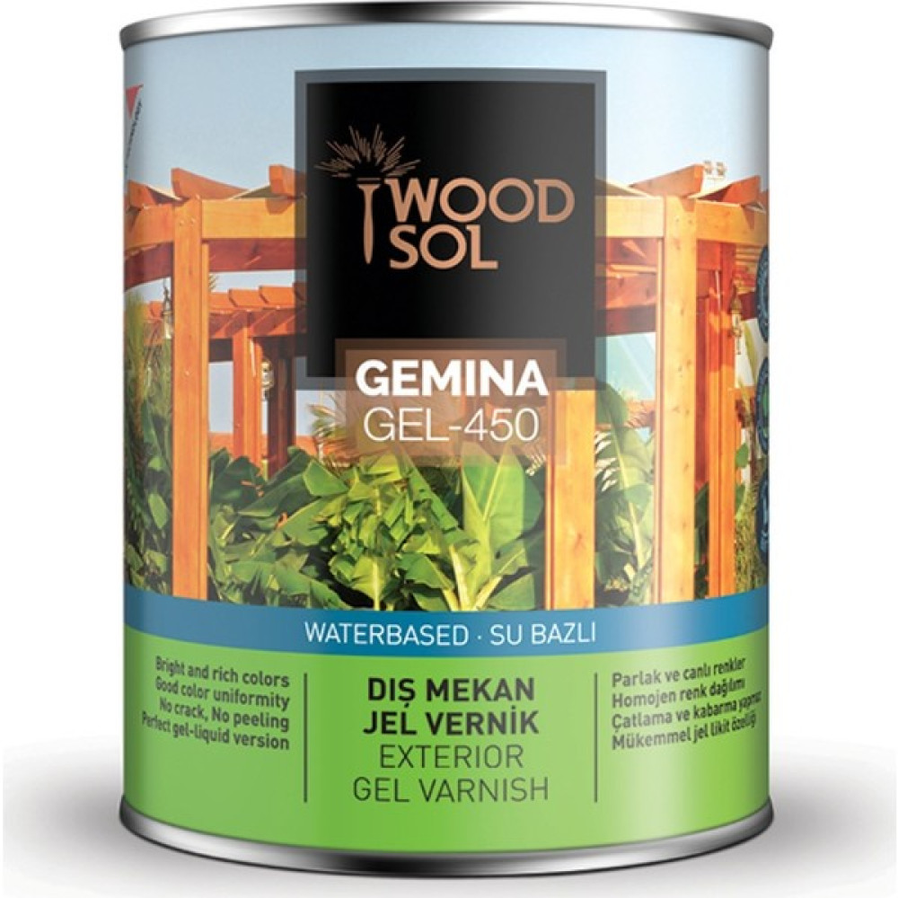 Woodsol Gemina Dış Mekan Ahşap Jel Vernik 2.5 Lt Teak Boya Malzemeleri Fiyatı