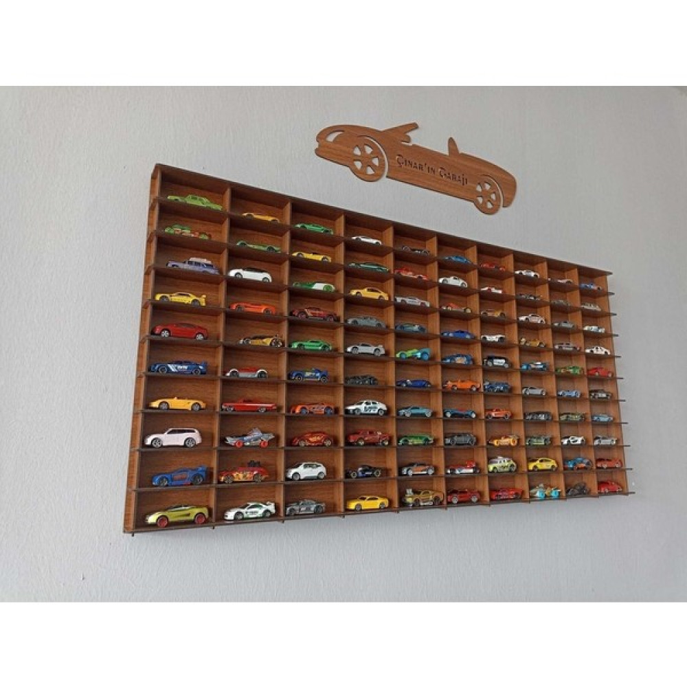 Woody City Ahşap Araba Rafı 100'LÜ Dekoratif Ceviz Renk 1/64 ( Hotwheels ve Matchbox Arabalar Için Uygundur) - Kahverengi - 0 Bebek Oyuncakları Fiyatı