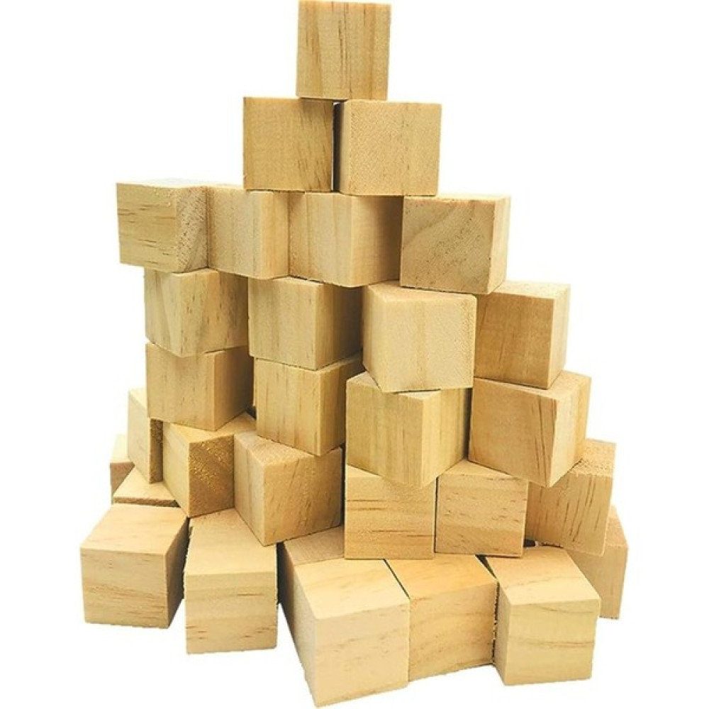 Woody City Ahşap Küp Bloklar 2CMX2CMX2CM 100 Adet Doğal Ahşap Küp - Kahverengi - 0 Bebek Oyuncakları Fiyatı