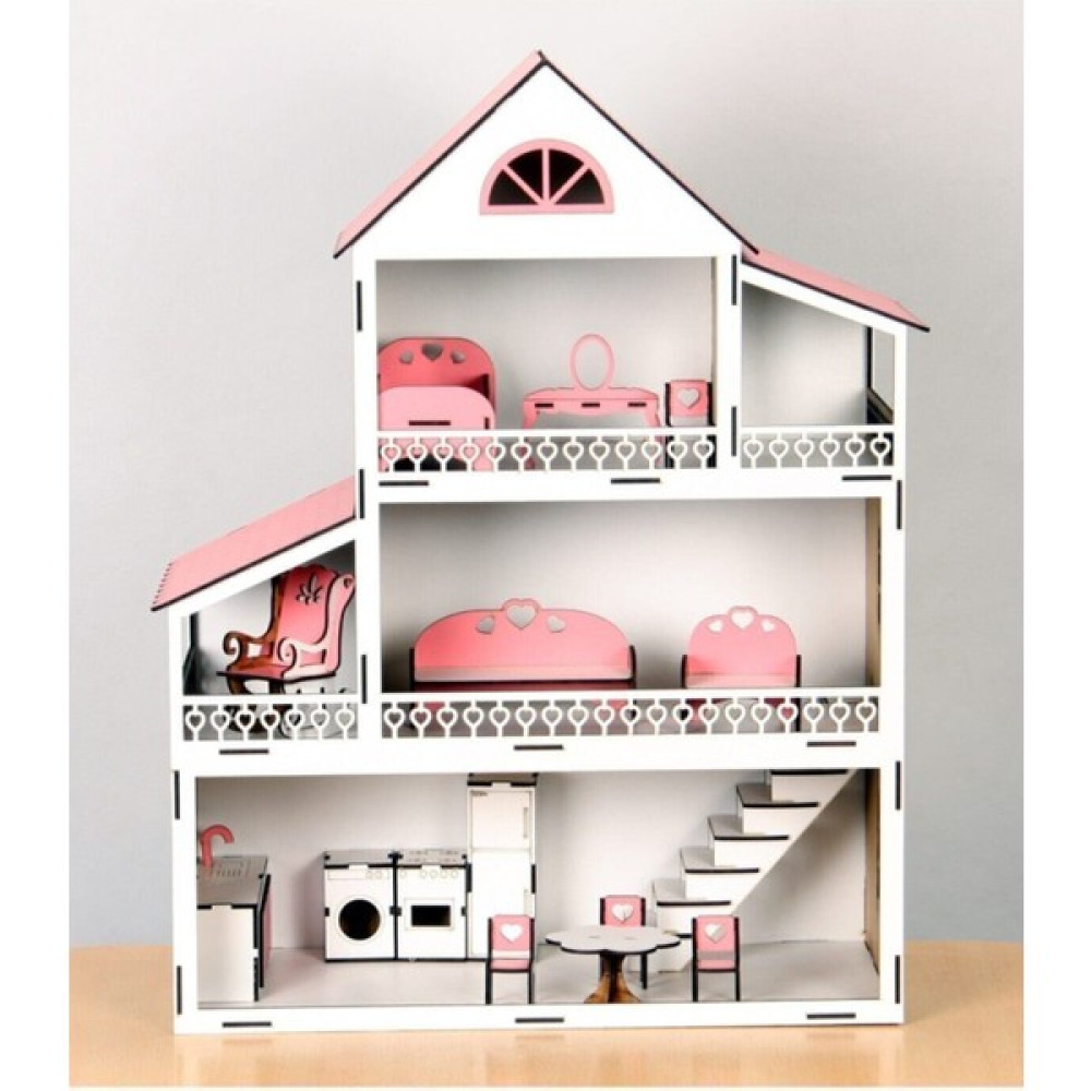 Woody City Ahşap Oyun Evi - Pembe - 0 Bebek Oyuncakları Fiyatı