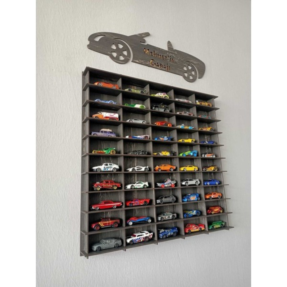 Woody City Oyuncak Araba Rafı 50'li Eskitme Siyah (Hotwheels ve Matcbox Arabaları Için Uygundur) - 0 Bebek Oyuncakları Fiyatı