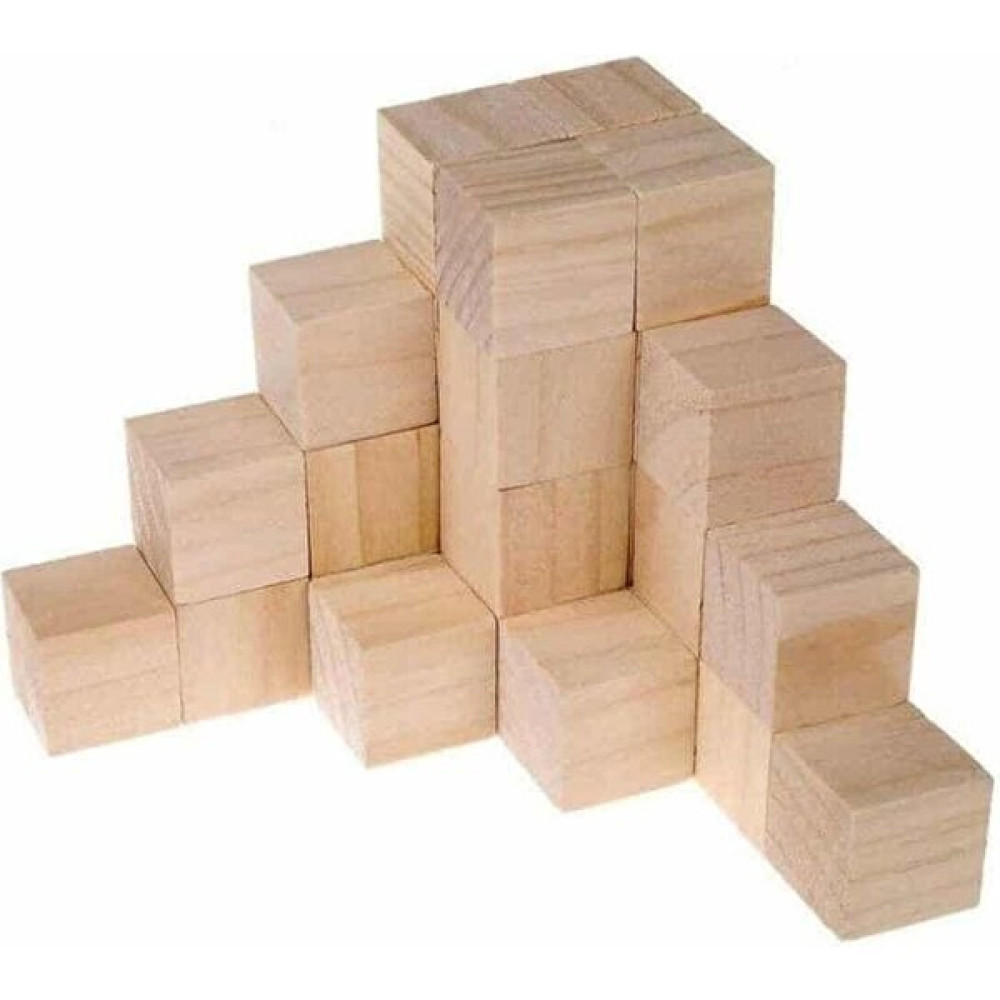 Woody City Store Ahşap Küp Bloklar 5 cm - 10 Adet - Doğal Ahşap Küp - Kahverengi - 0 Bebek Oyuncakları Fiyatı