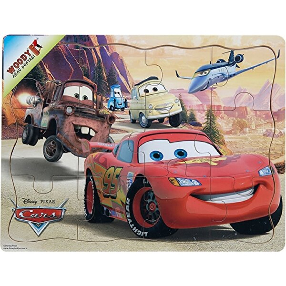 Woody Disney Cars Şimşek McQueen Ve Arkadaşları 12 Parça Ahşap Oyuncak Yapboz Kanyon Bebek Oyuncakları Fiyatı