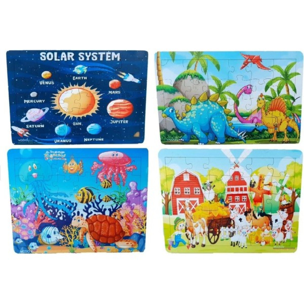 Woody Life 4 Adet Güneş Sitemi Dinazorların Dünyası 15 Hayvanlı ve Arkadaşları Ahşap Puzzle Seti 30 Parça Puzzle & Aksesuarları Fiyatı