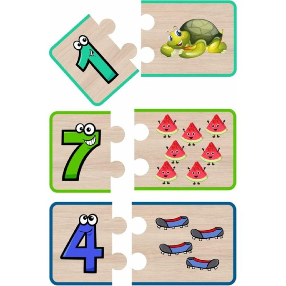 Woody Life Woodylife Ahşap Sayılar ve Eşleştirme Ahşap Oyuncak Puzzle - Açık Pembe Bebek Oyuncakları Fiyatı