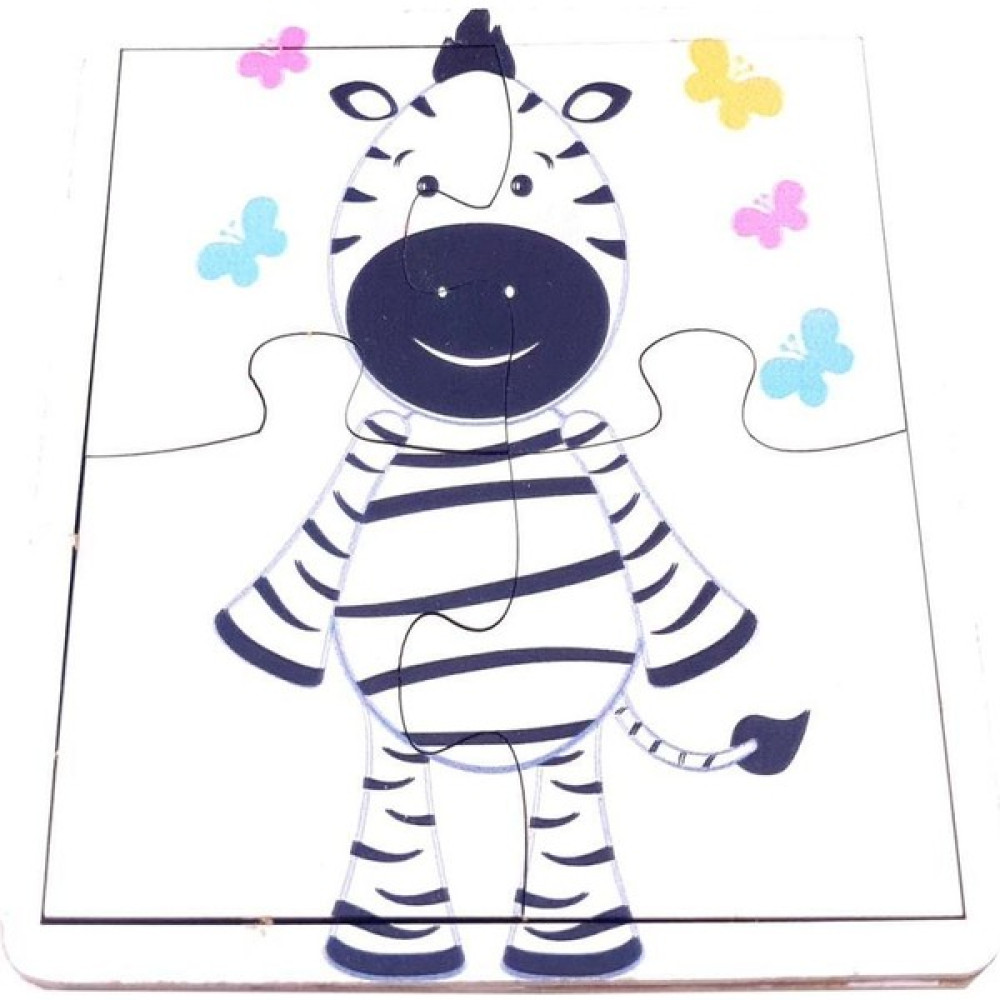 Woody Life Woodylife Ilk Puzzlem Bebek Çocuk Oyuncak 4 Parça Ahşap Yapboz Sevimli Zebra Eğitici Oyun Oyuncak - Renkli Bebek Oyuncakları Fiyatı