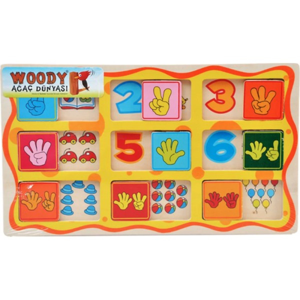 Woody Resimli Ahşap Kaydırmalı Yapboz Puzzle Sayılar Bebek Oyuncakları Fiyatı