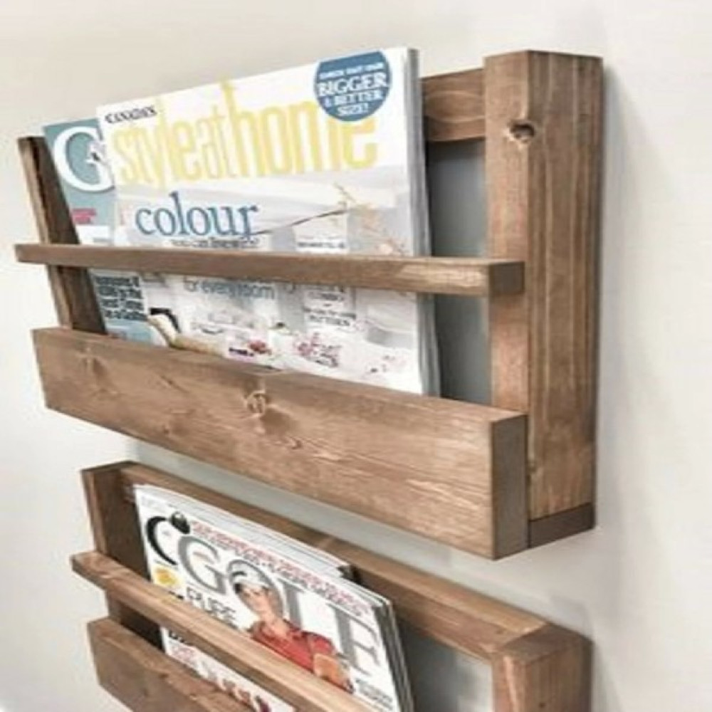 Woody Sharky Ahşap Masif Ağaç Eskitme Dergilik Posta Rafı Dergılık Gazetelik - Ceviz - 35x30x9 Dergilik / Gazetelik Fiyatı