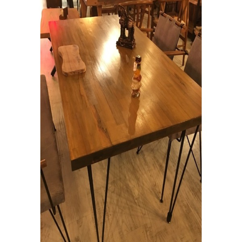 Woody Sharky Dogal Masif Ahşap Dekoratif Şık Yemek Toplantı Masası - Eskitme - 140x75x75 Yemek & Mutfak Masası Fiyatı