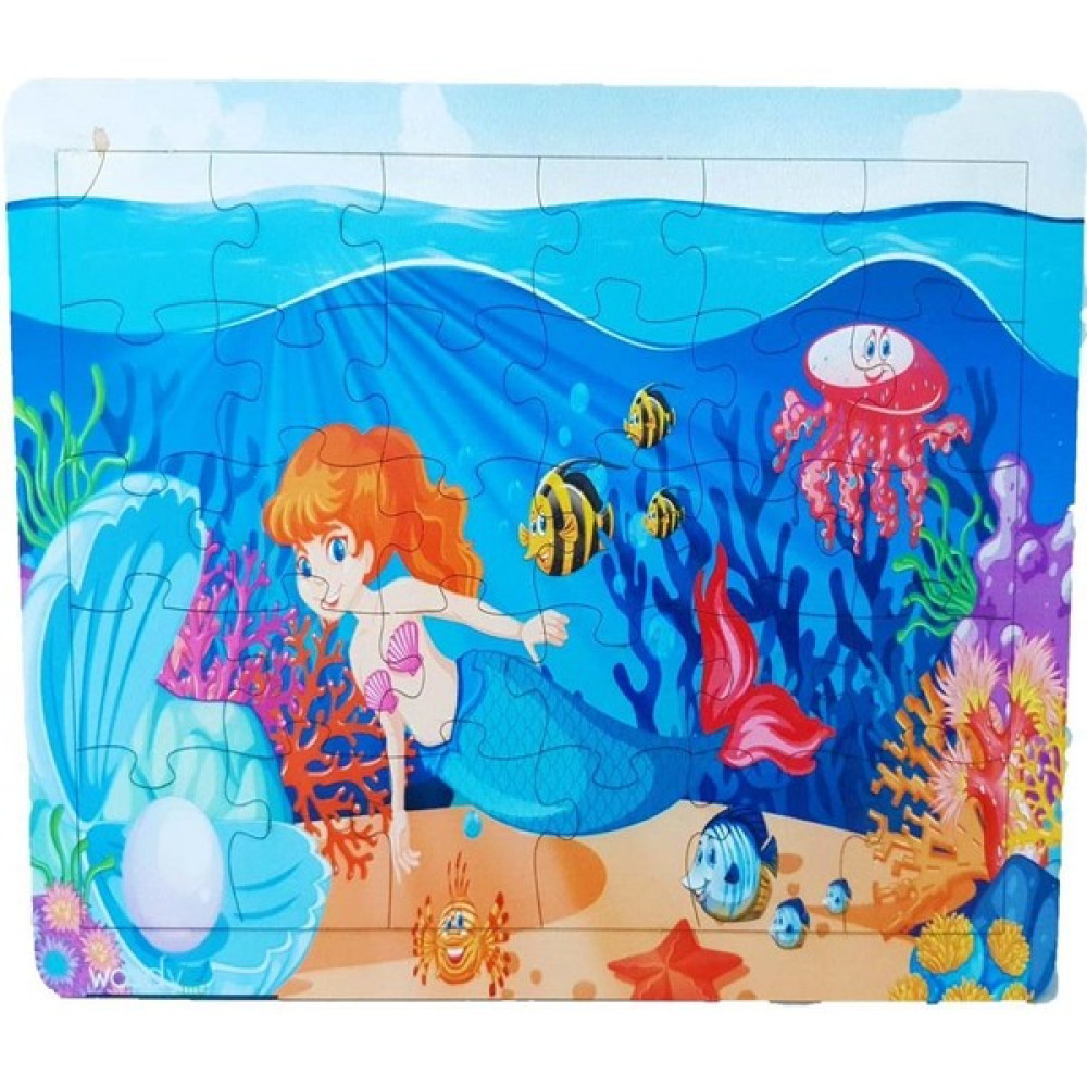 Woodylife Deniz Kızı ve Kayıp Balıklar 30 Parça Ahşap Puzzle Eğitici Çocuk Oyuncak Yapboz Bebek Oyuncakları Fiyatı