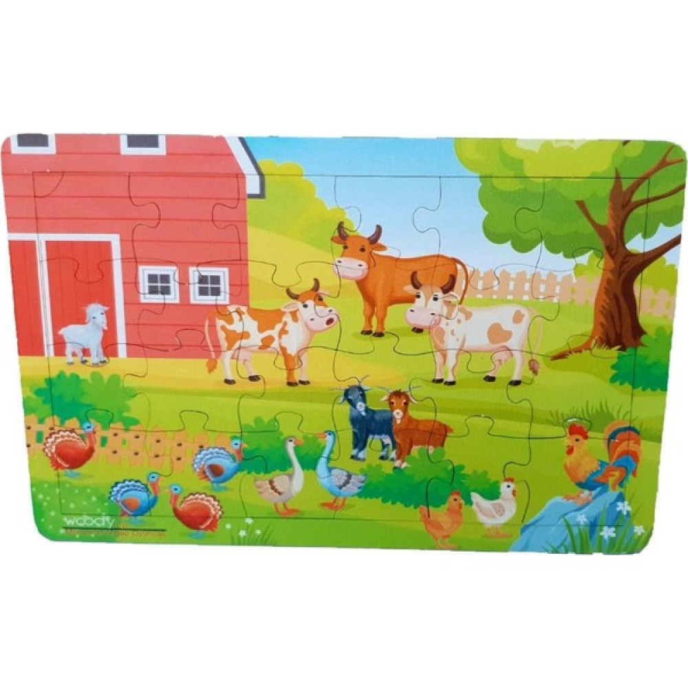 Woodylife Eşli Çiftlik Hayvanları 30 Parça Ahşap Çocuk Oyuncak Yapboz Puzzle Bebek Oyuncakları Fiyatı