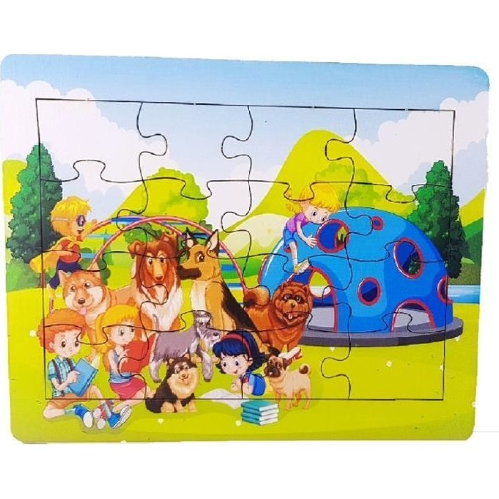 Woodylife Kitap Çocuklar Hayvanlar 16 Parça Puzzle Yapboz Eğitici Çocuk Oyuncak - Renkli Bebek Oyuncakları Fiyatı