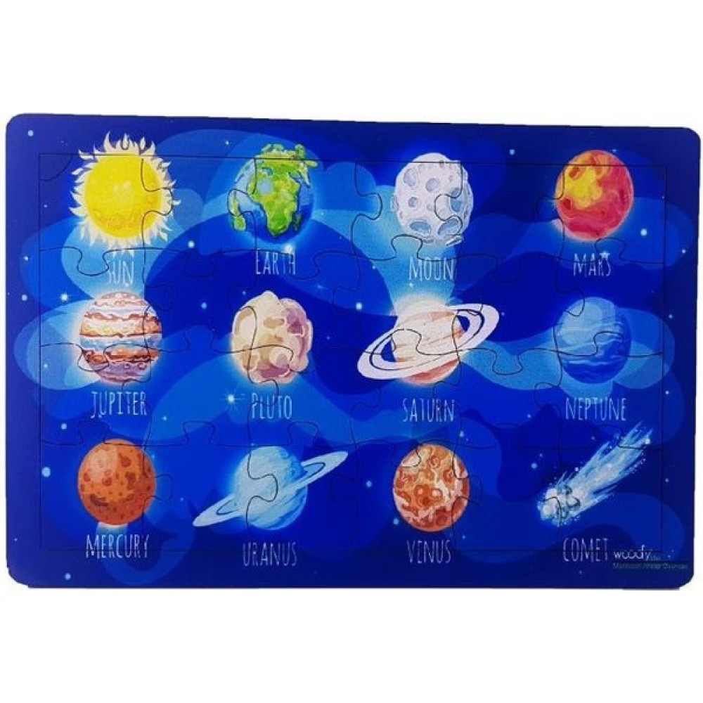 Woodylife Mavi Güneş Sistemi 30 Parça Puzzle Yapboz Eğitici Çocuk Oyuncak - Renkli Bebek Oyuncakları Fiyatı