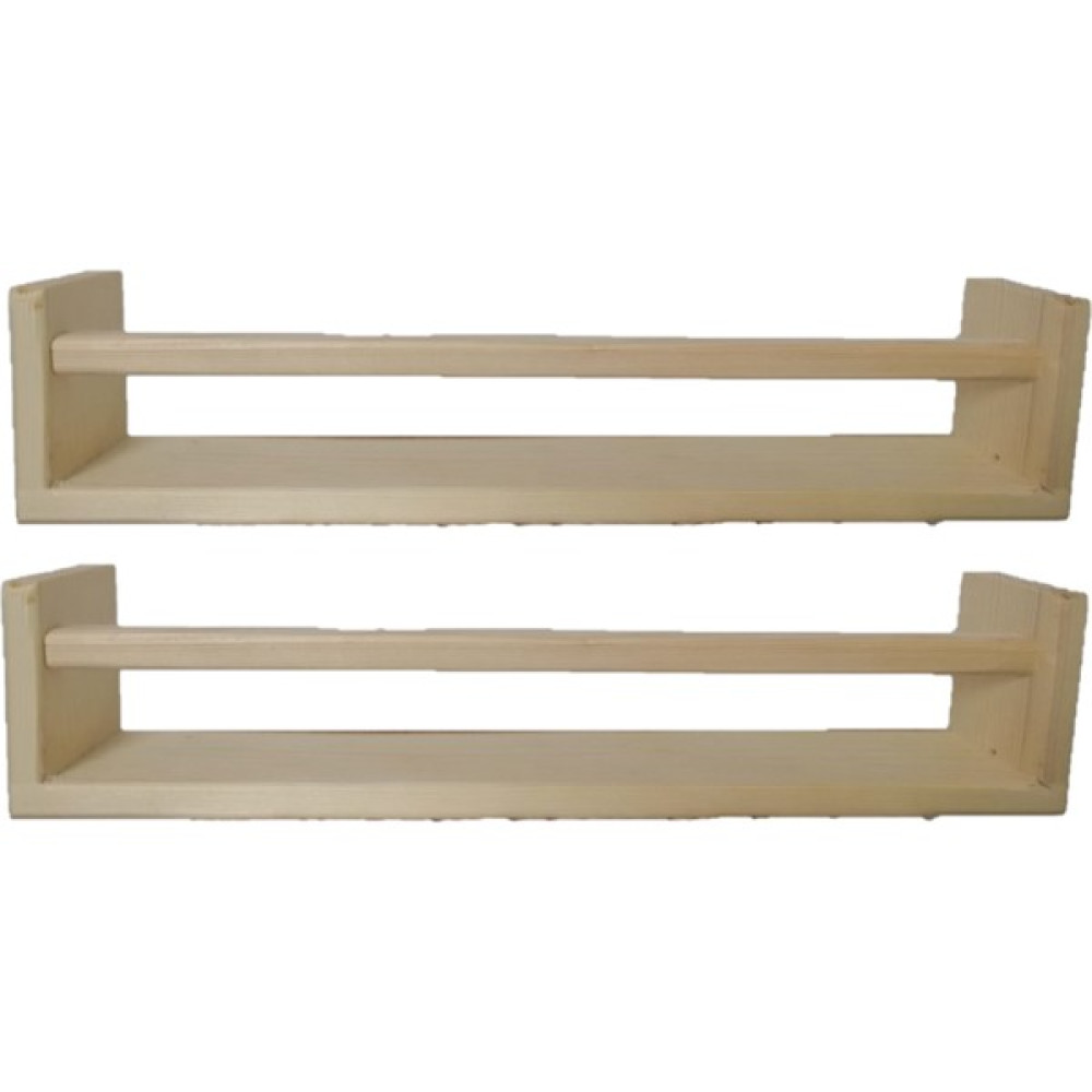 Woodzilla Ahşap Duvar Rafı Kitaplık 40 cm - 2 adet - Bej Kitaplık Fiyatı