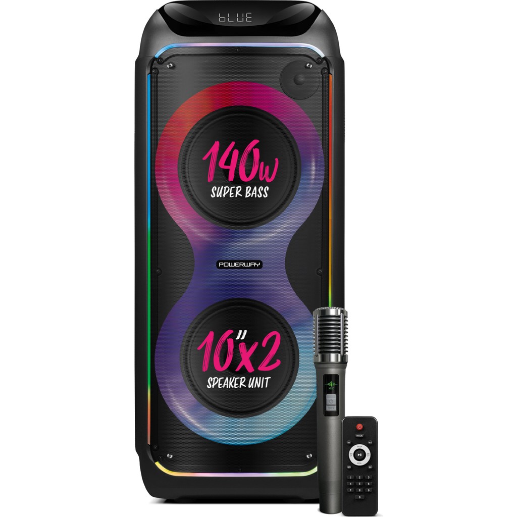 Woofer 140W Hoparlör Gitar Saz Girişli Karaoke Parti Ses Sistemi Dijital Ekran +Bass - Siyah Bluetooth Hoparlör Fiyatı