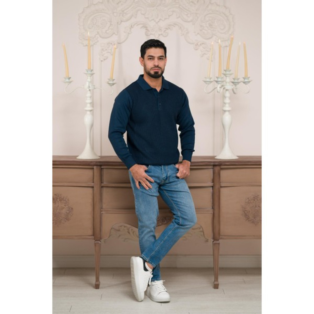 Woolen World Polo Yaka Armürlü Yünlü Erkek Triko Kazak Erkek Kazak & Süveter & Triko Fiyatı