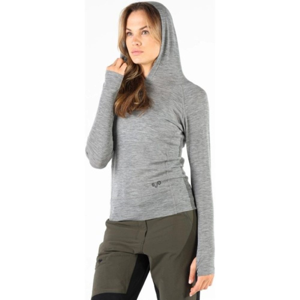 Woolona Sonatra Hoodie Yünlü Kapüşonlu Kadın Sweatshirt - Gry Bayan T-shirt Fiyatı