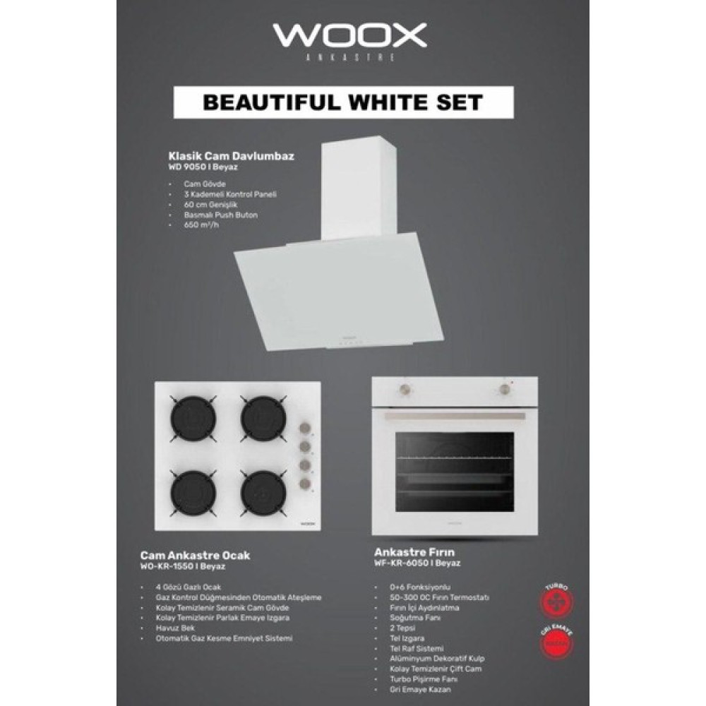 Woox Beautiful White Ankastre Set - Beyaz Oto Boyaları Fiyatı