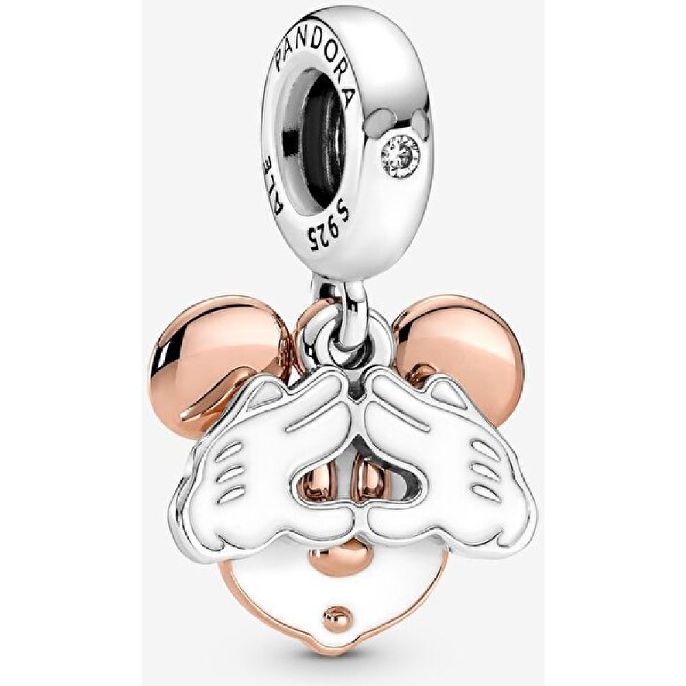 Wops 925 Ayar Gümüş Disney Mickey Mouse Çift Sallantılı Charm Saat ve Bileklik Aksesuarı Fiyatı