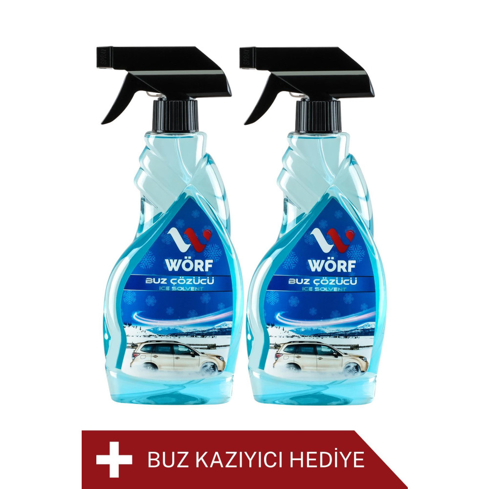 WÖRF Buz Çözücü Sprey 500 ml Eko Seri 2 Li Pratik Buz Kazıyıcı Oto Kışlık Bakım Ürünleri Fiyatı