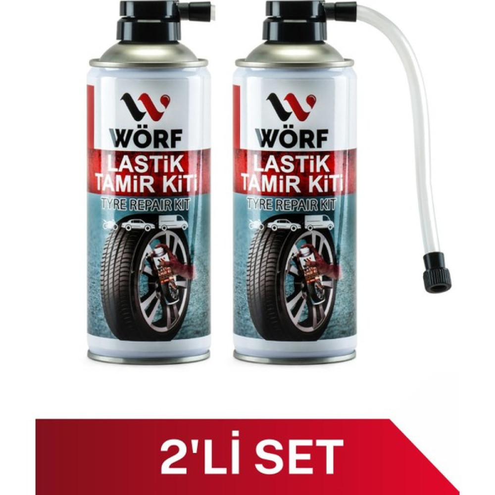 Wörf Lastik Tamir Kiti Lastik Spreyi 400 ml 2 Adet Lastikler Fiyatı