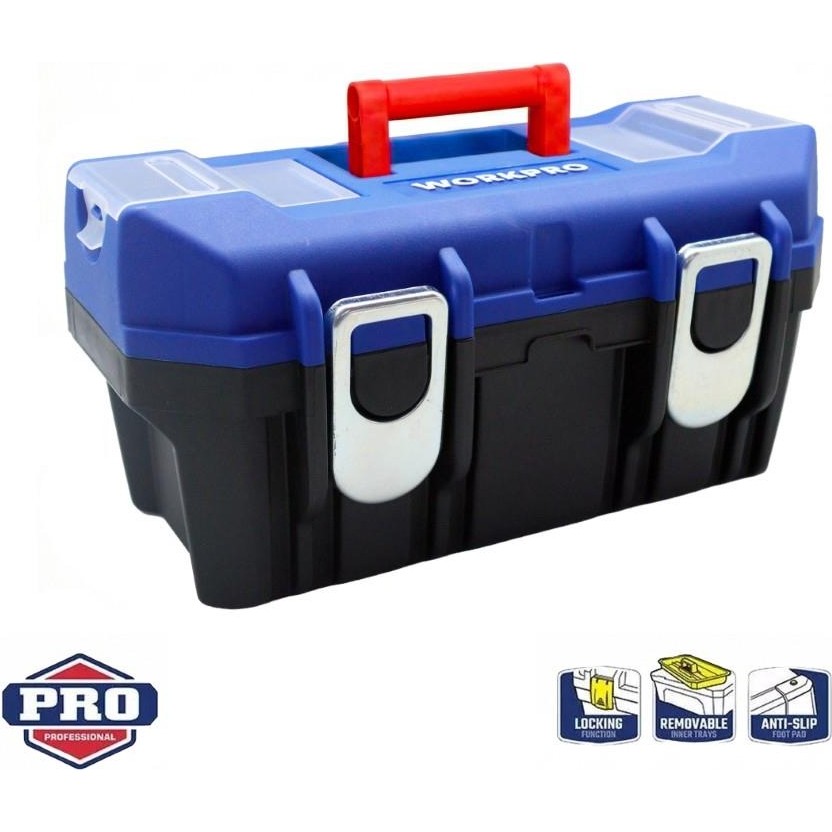 Workpro WP283016 16’’ Metal Kilitli Plastik Takım Çantası - Mavi Diğer Fiyatı