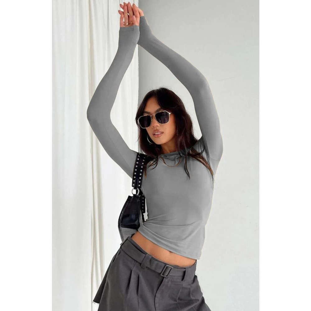 World Fashion Trends Bisiklet Yaka Basic Uzun Kollu Body XL Beden Bluz Fiyatı