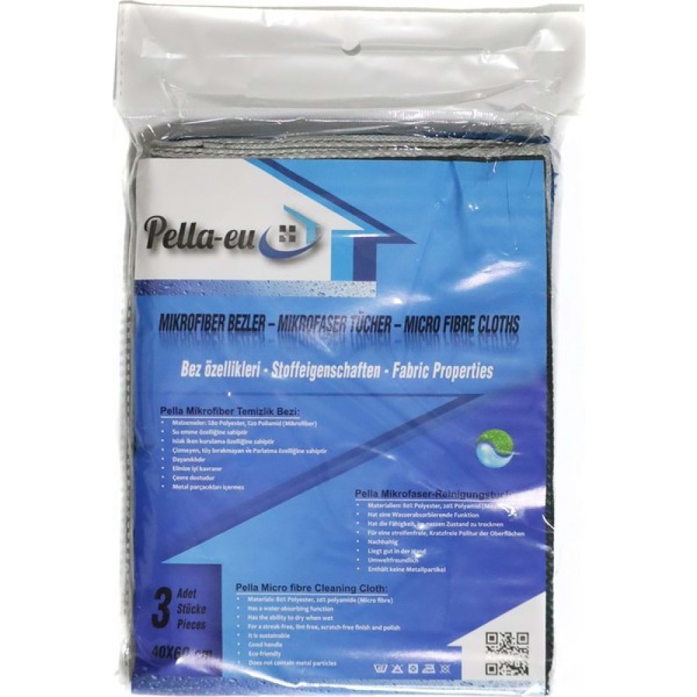 World Of Quality Pella Pella eu Orijinal Ithal 3'lü Mikrofiber Temizlik Bezi New Temizlik Malzemeleri Fiyatı