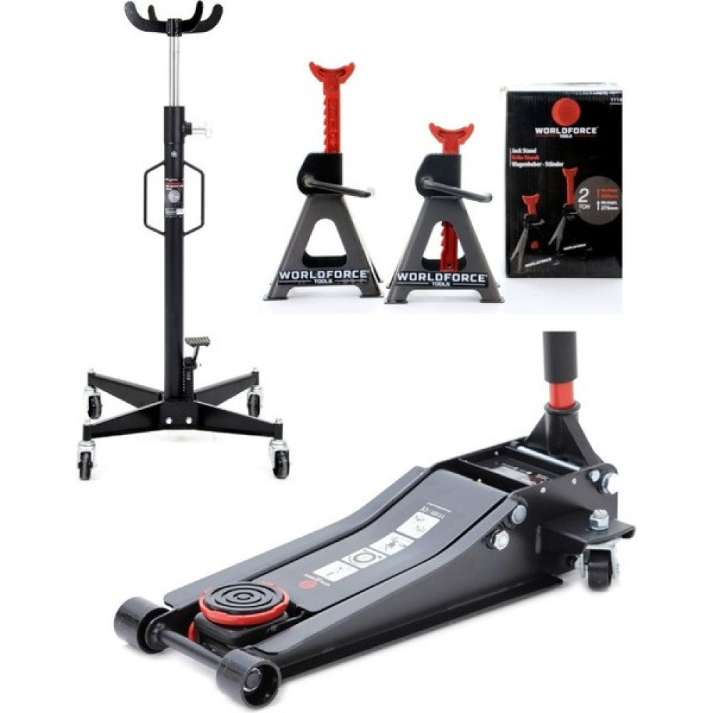 Worldforce 3 Ton Kriko ve 500 kg Ton Şanzıman Kriko ve 2 Ton Sehpa Set Trafik Malzemeleri Fiyatı