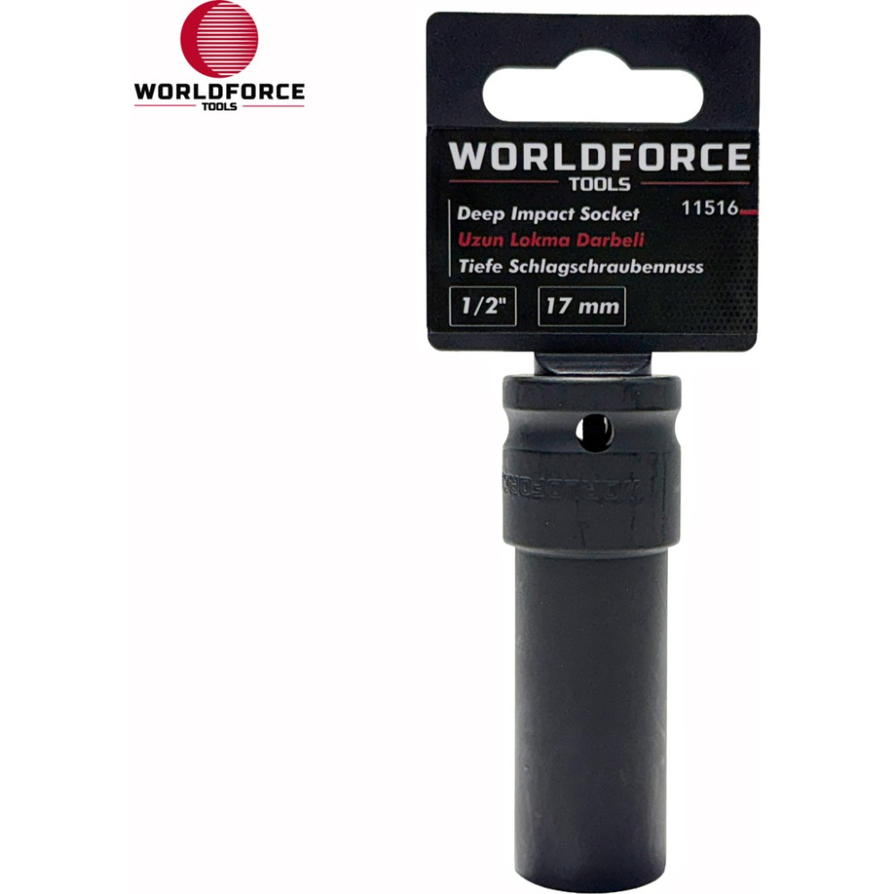 Worldforce Darbeli Lokma 17MM Uzun 6 Köşe 1/2'' Cr-Mo - 17 - Siyah Lokma Takımı Fiyatı
