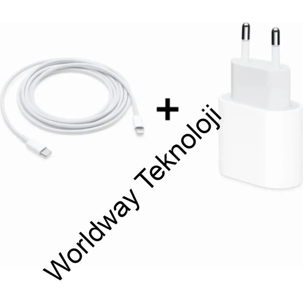 Worldway Iphone X-11-12-13 Pro Pro Max Uyumlu Hızlı Şarj Aleti 20W Şarj Adaptörü Başlığı Şarj Cihazı ve Kablo iPhone - Beyaz Cep Telefonu Şarj Cihazı Fiyatı