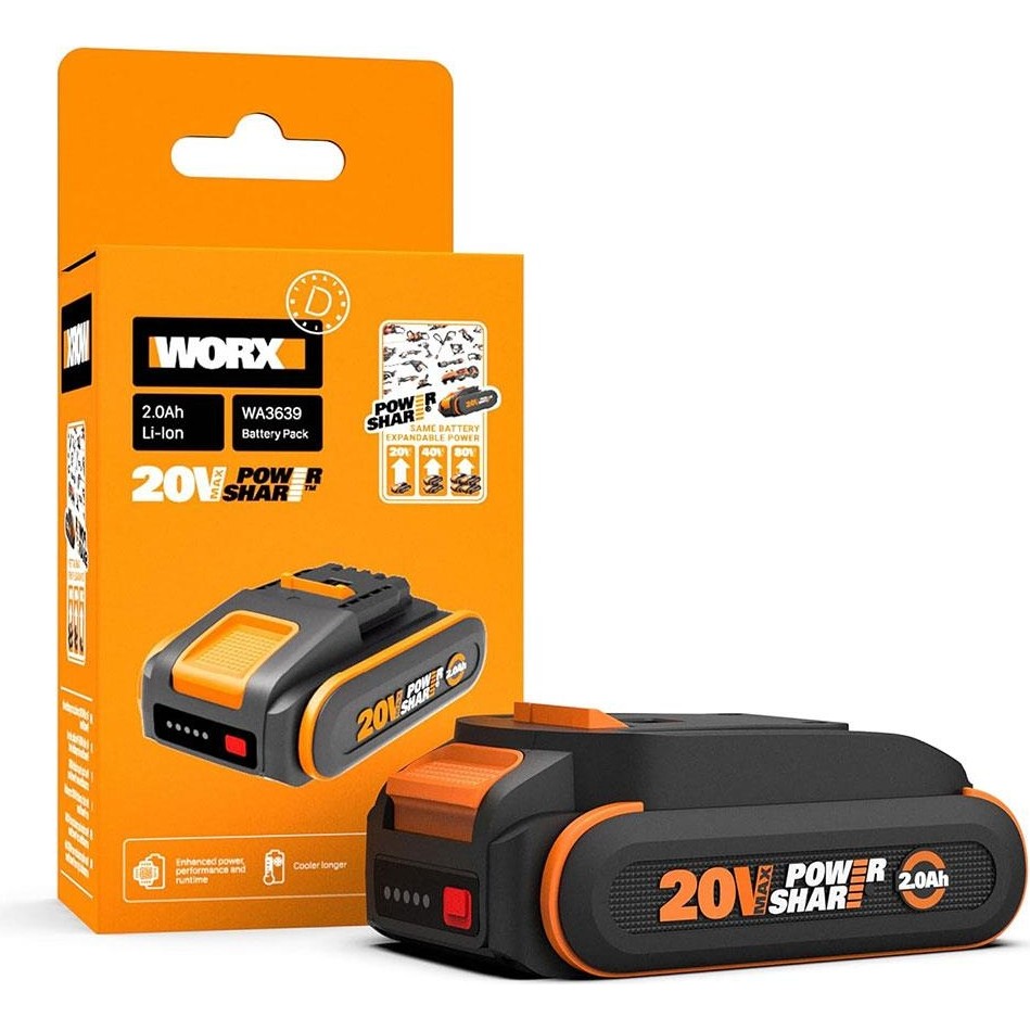 Worx WA3639 20VOLT 2.0AH. Li-Ion Powershare Yedek Akü Diğer Fiyatı